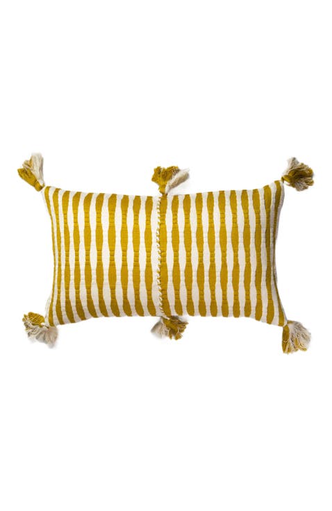Antigua Classic Striped Handwoven Cotton Throw Pillow
