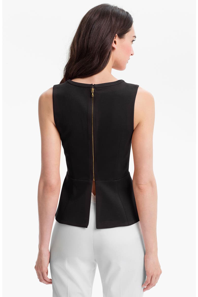 Peplum Top, Alternate, color, BLACK
