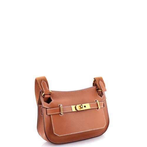 Pre-owned Hermes Hermes Jypsiere Bag Evercolor Mini In Gold