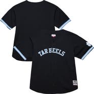 Mitchell & Ness Men's Mitchell & Ness Black North Carolina Tar Heels On The Clock Full-Button Fashion Jersey