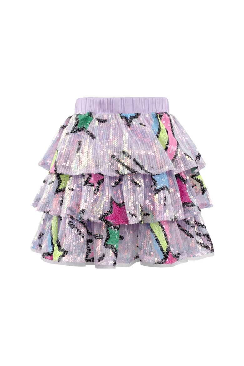 Shooting Star Sequin Skirt, Main, color, Purple