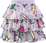 Lola + The Boys Shooting Star Sequin Skirt