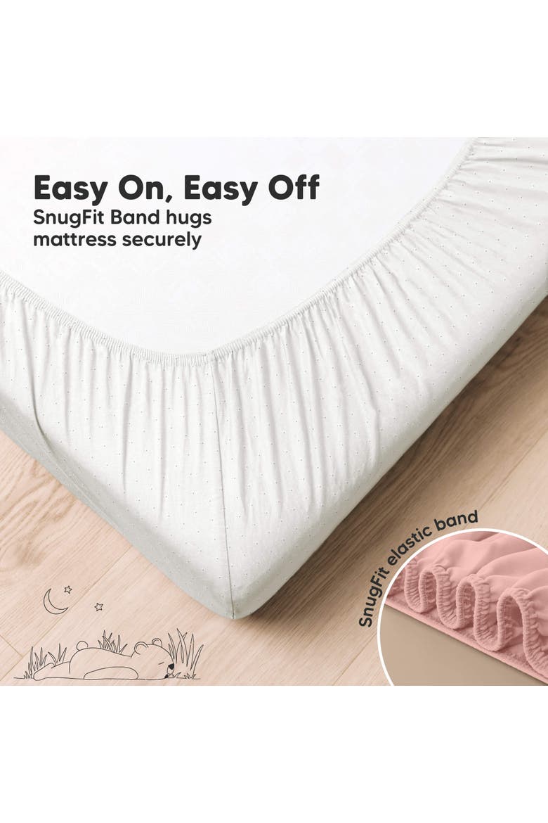 2-Pack Aereo Fitted Crib Sheets, Alternate, color, Rose