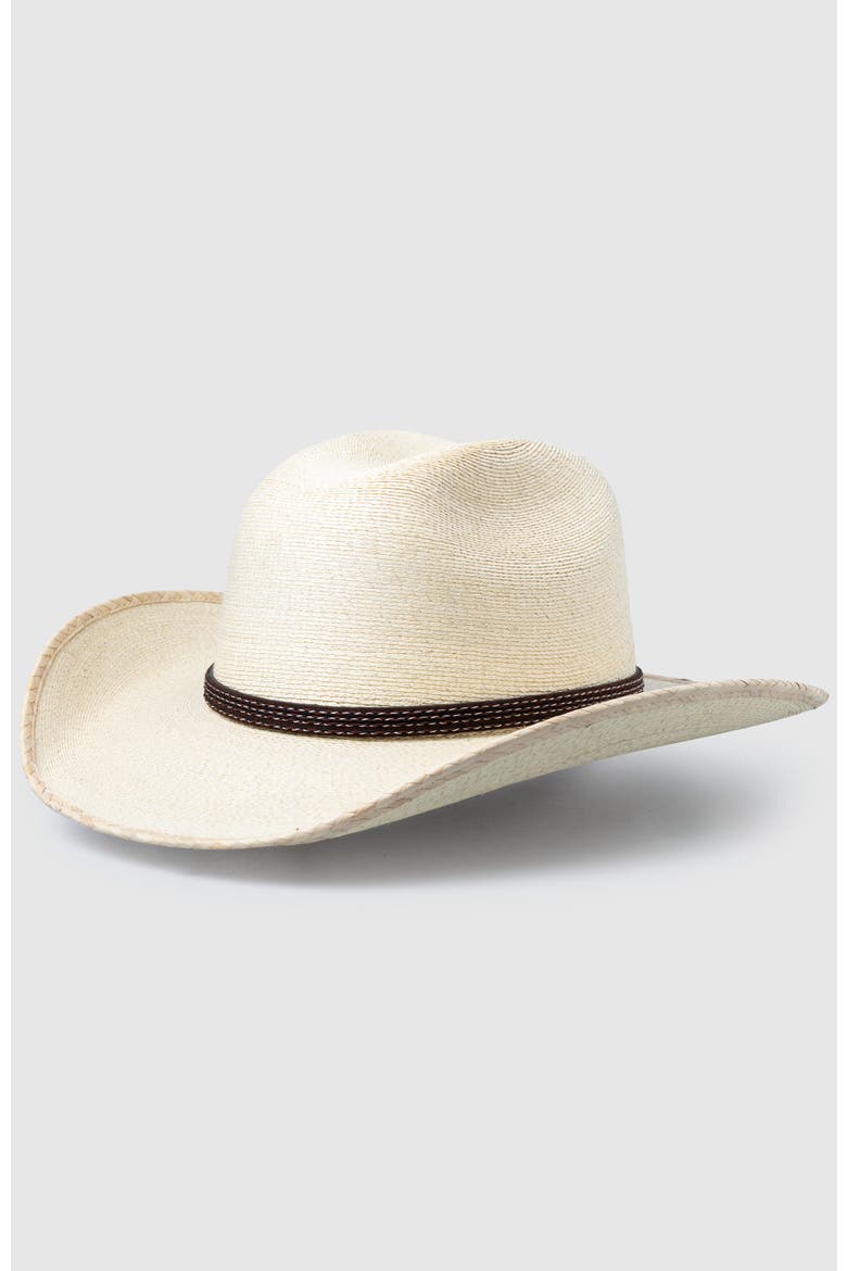 Solstice Bloom  Handwoven Straw Sun Hat - Bohemian Summer Cowboy Hat, Main, color, Natural / Brown
