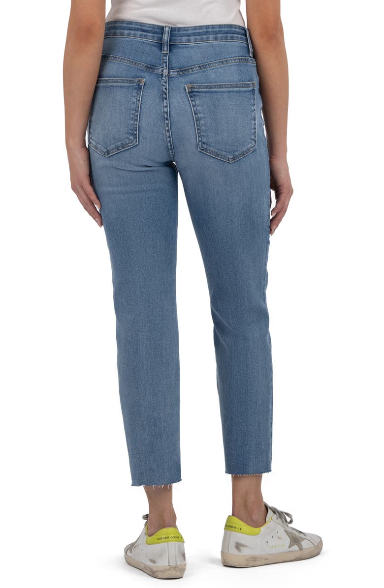 KUT from the Kloth Rachael High Waist Crop Straight Leg Jeans, Alternate, color, 