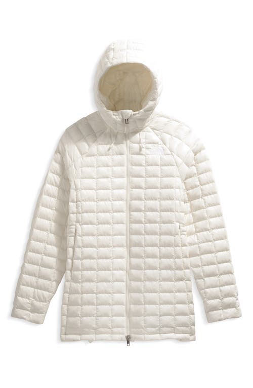 The North Face Thermoball Quilted Hooded Parka In White