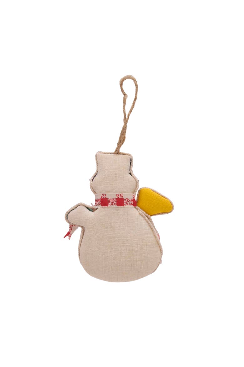Patchwork Snowman Ornament Set of 3 Ast, Alternate, color, White