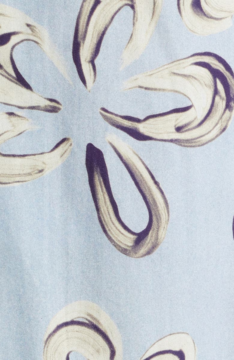 PS Paul Smith Casual Fit Abstract Floral Cotton Camp Shirt, Alternate, color, Blue