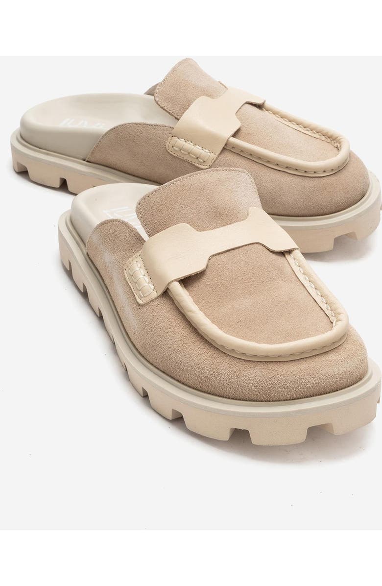 Forever & Always Shoes Vela Leather Slipper, Main, color, Beige Suede