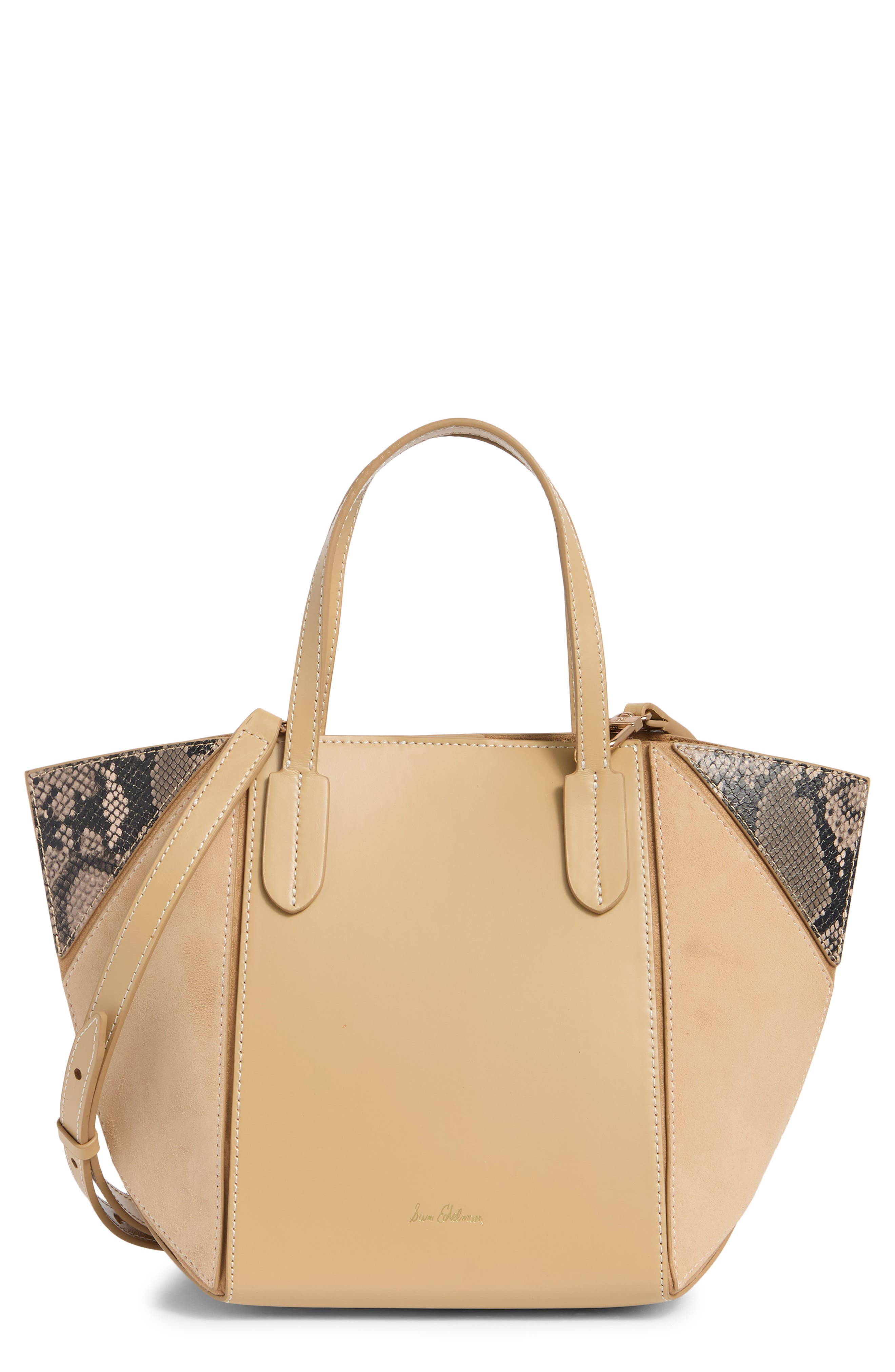 Sam Edelman Small West Convertible Tote, Main, color, Beige