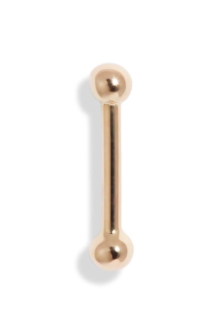 Baby Dumbbell Stud Earrings, Alternate, color, 14K YELLOW GOLD