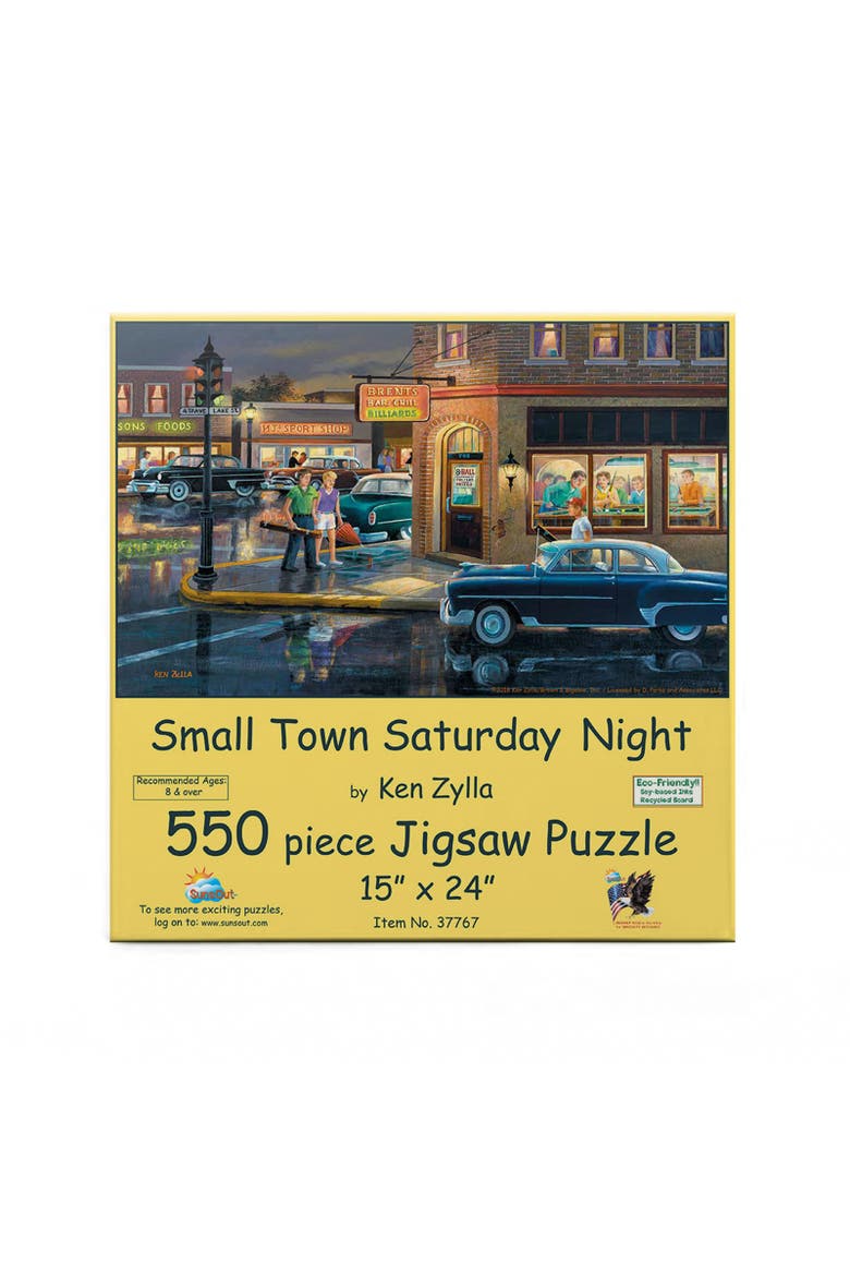 Small Town Saturday Night 550 piece Jigsaw Puzzle for Adults, Alternate, color, Multicolor