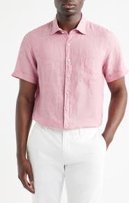 Rodd & Gunn Palm Beach Sports Fit Short Sleeve Linen Button-Up Shirt