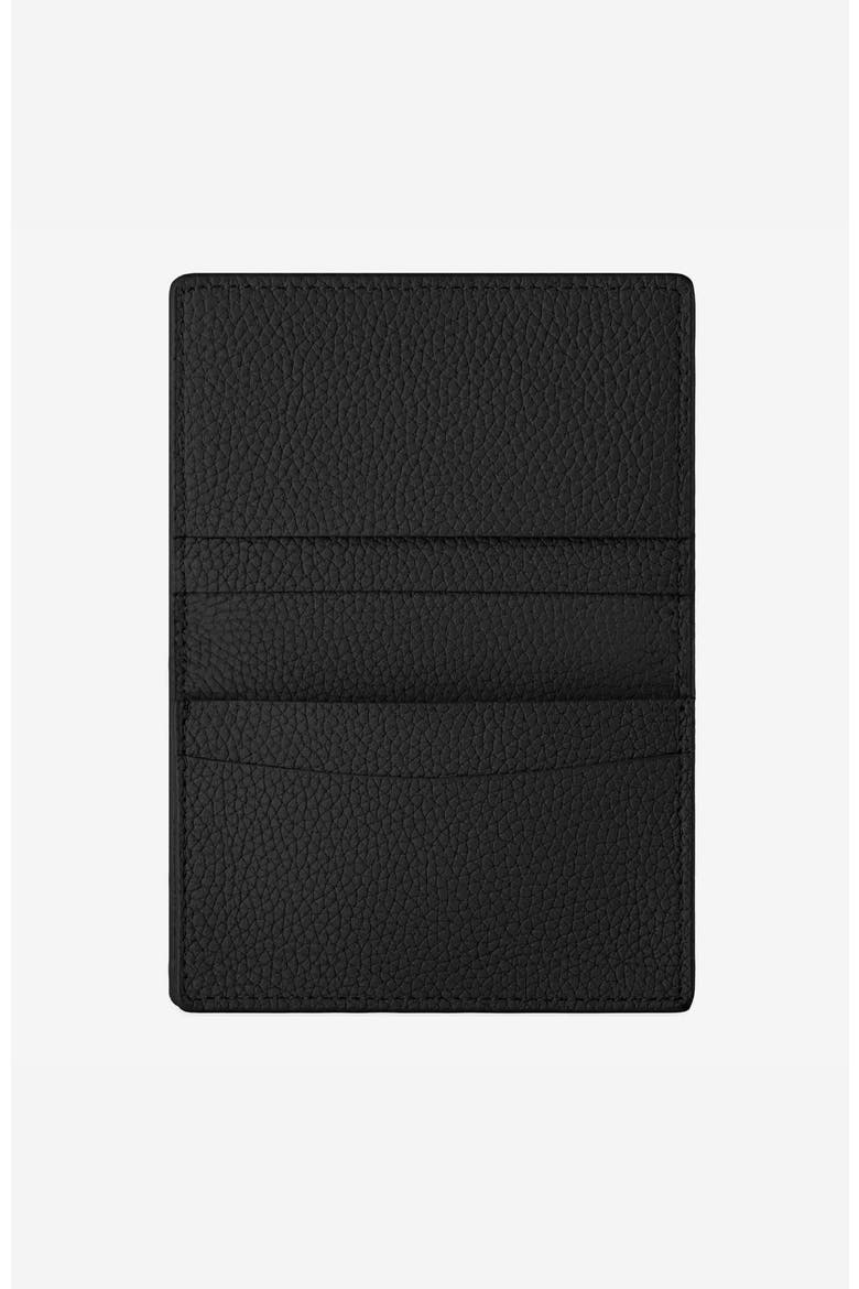 Leather Card Case, Alternate, color, Black Caviar