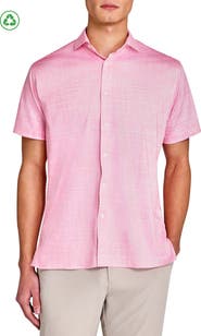 CONSTRUCT Regular Fit Chambray Recycled Performance Golf Button-Down Shirt