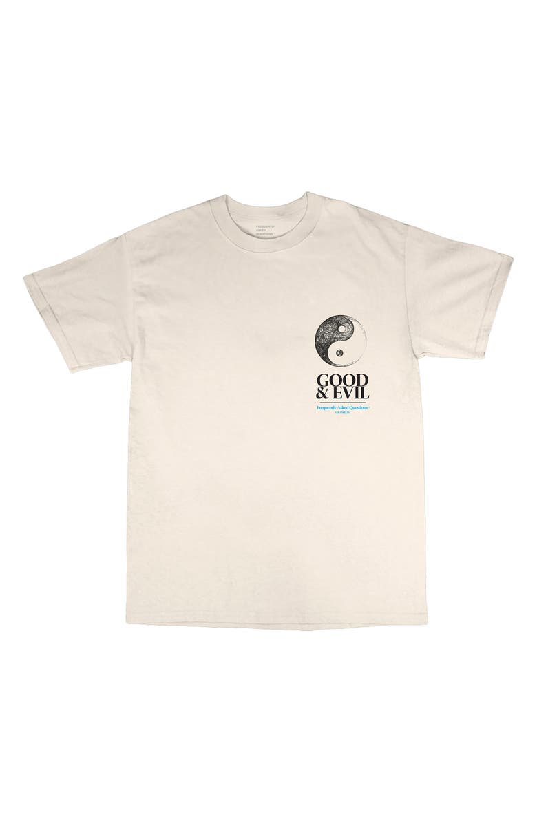 Frequently Asked Questions Good & Evil Cotton Graphic T-Shirt, Main, color, 