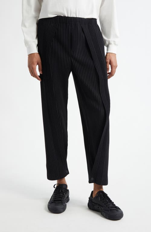 ISSEY MIYAKE HOMME PLISSÉ ISSEY MIYAKE BOTTOMS 1 PLEATED STRAIGHT LEG PANTS 