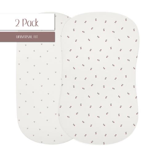 Ely's & Co. Waterproof Bassinet Sheet Set In Lavender Berry