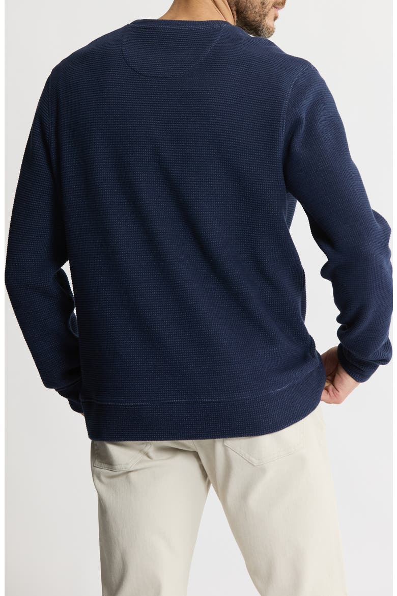 Textured Knit Crewneck Sweatshirt, Alternate, color, NAVY