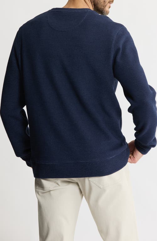 Jachs Textured Knit Crewneck Sweatshirt In Blue