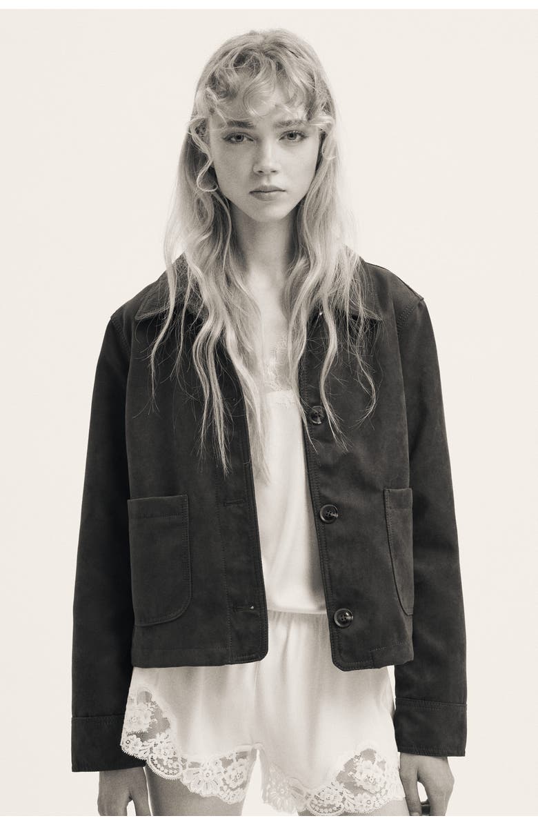 H&M Short Jacket, Alternate, color, Dark Brown