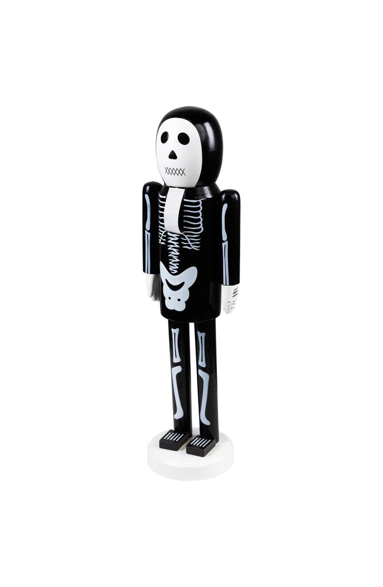 Northlight Skeleton Wooden Halloween Nutcracker - 14" - Black and White, Alternate, color, 