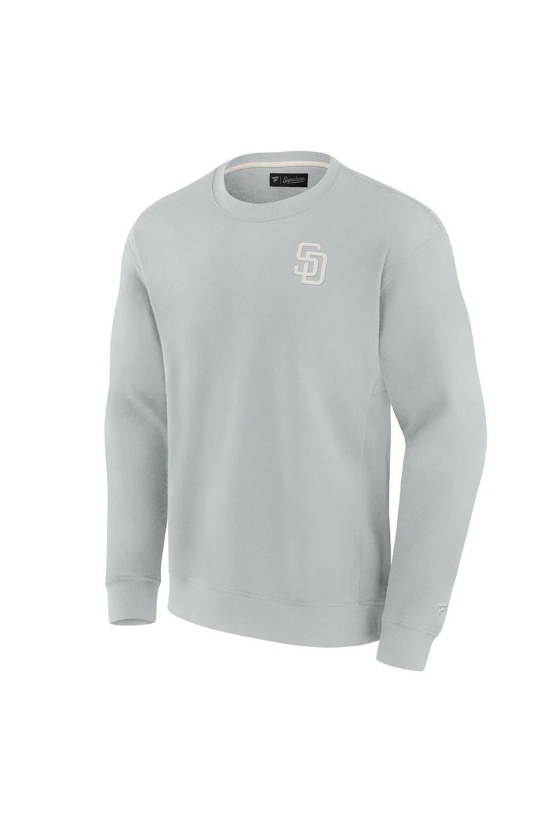 Unisex Fanatics Signature Gray San Diego Padres Super Soft Pullover Crew Sweatshirt, Alternate, color, Gray