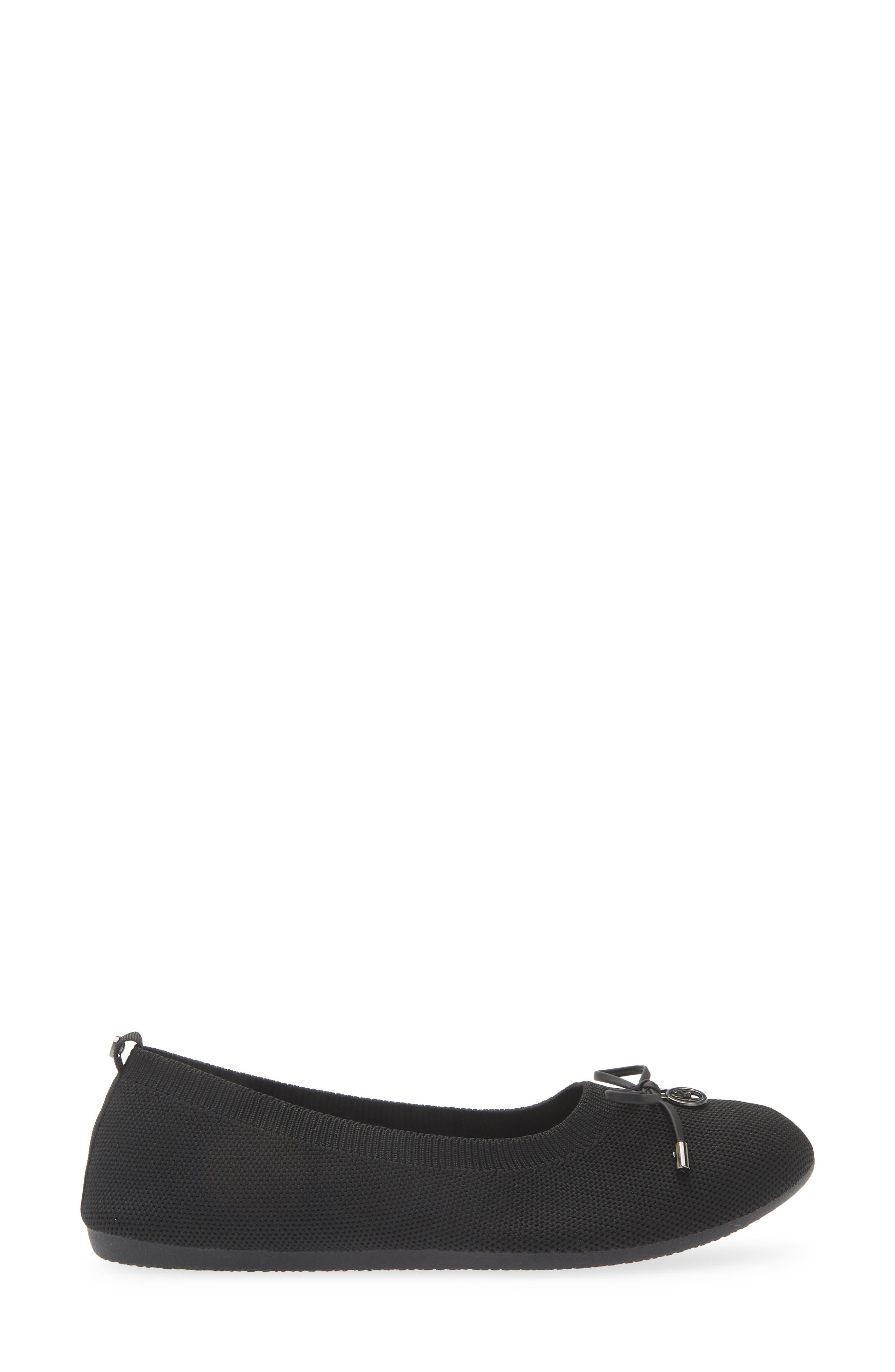 GLORIA VANDERBILT Ellery Bow Charm Knit Flat, Alternate, color, Black