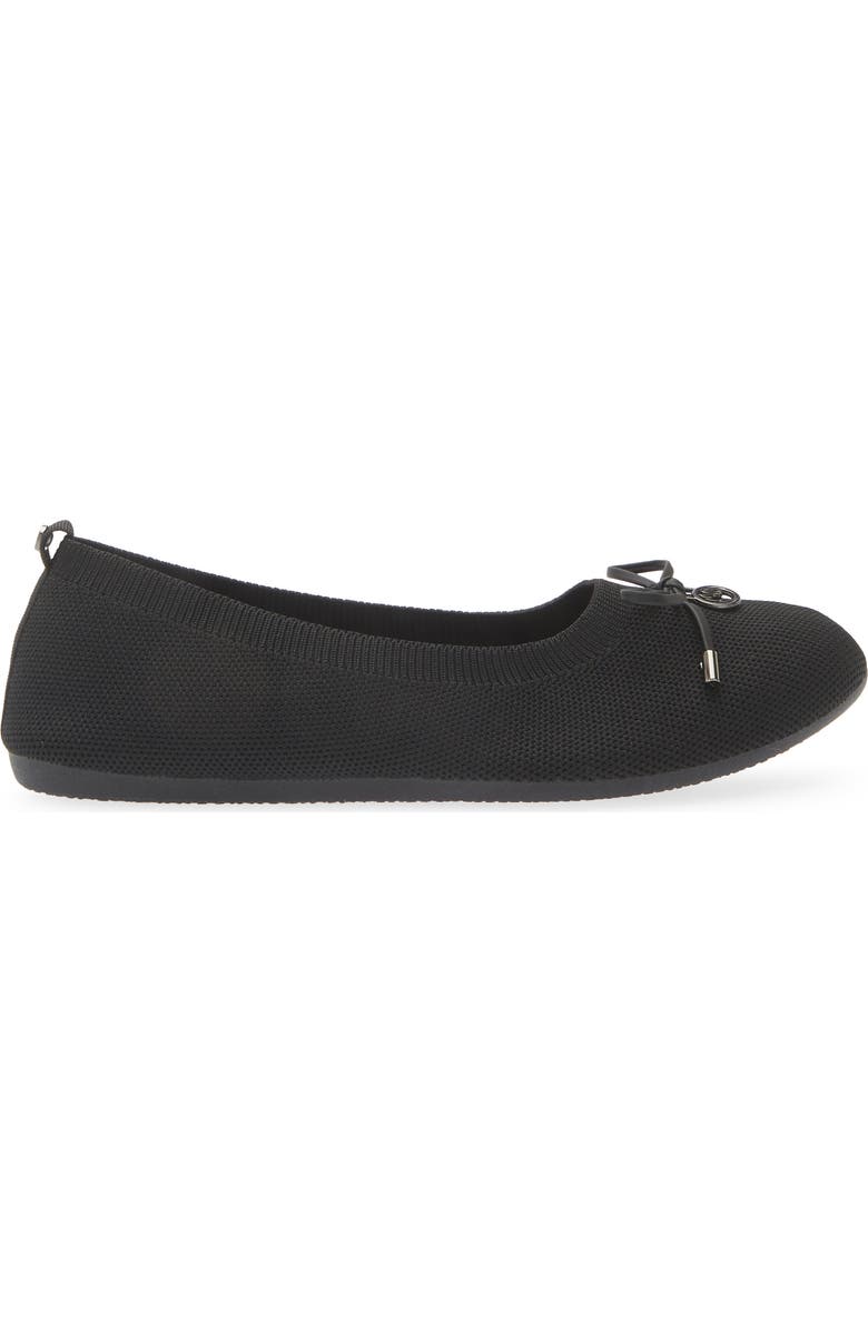 GLORIA VANDERBILT Ellery Bow Charm Knit Flat, Alternate, color, Black