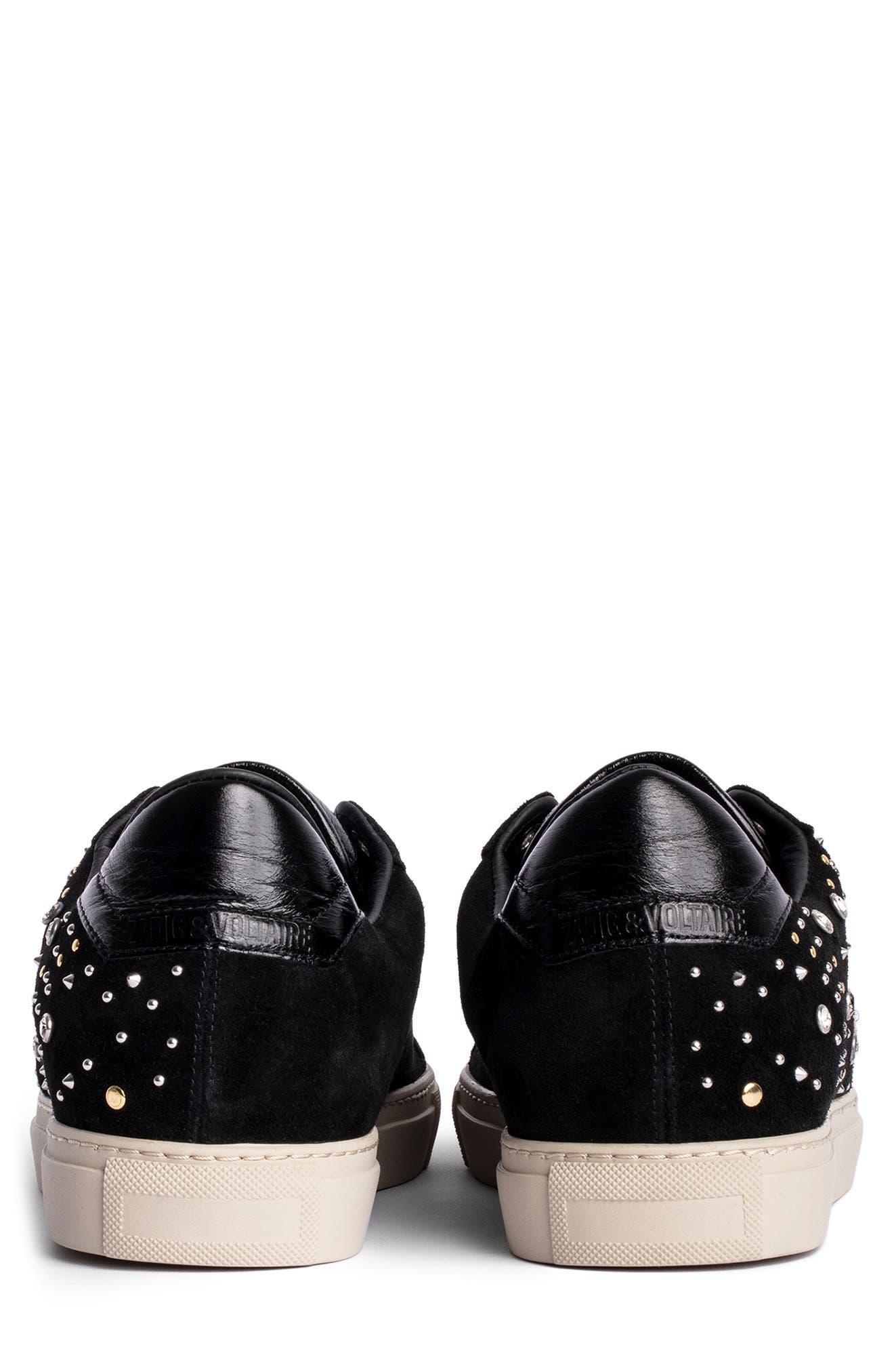 ZV1747 Vintage Stud Sneaker, Alternate, color, NOIR