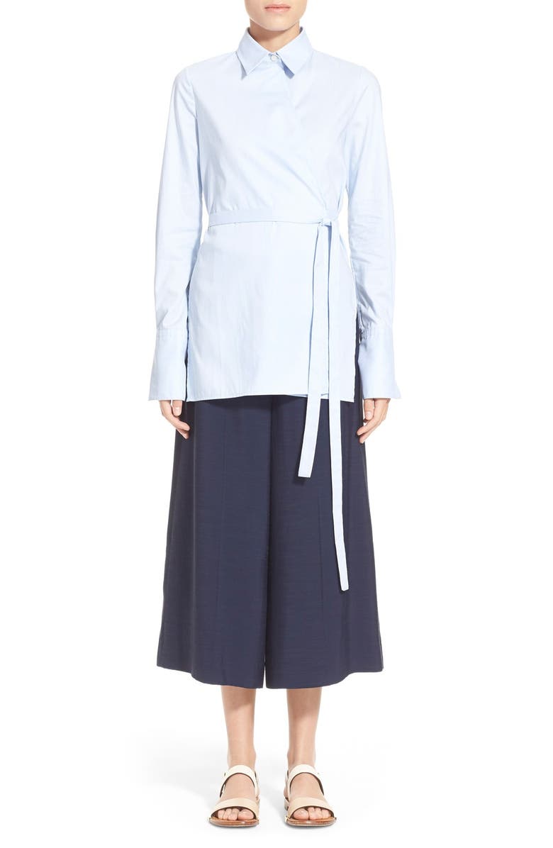 Rosetta Getty Stripe Cotton Broadcloth Wrap Shirt, Alternate, color, 