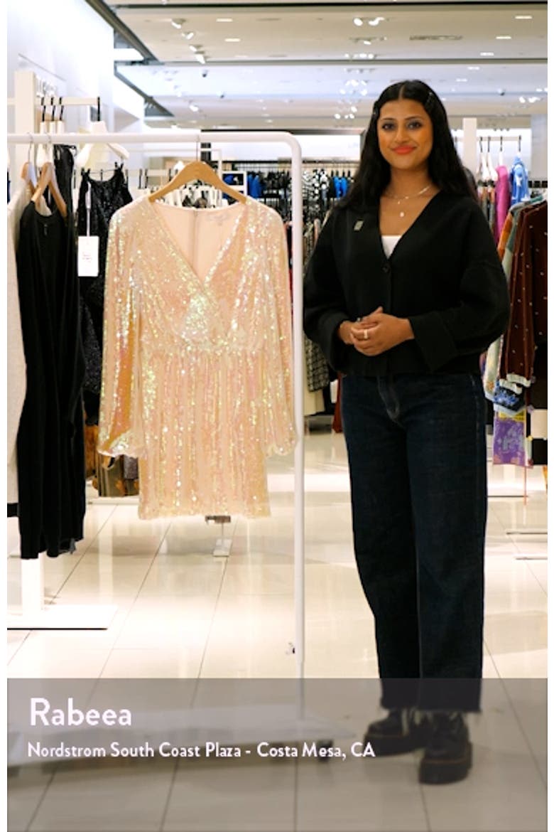 Carrie Long Sleeve Sequin Minidress video