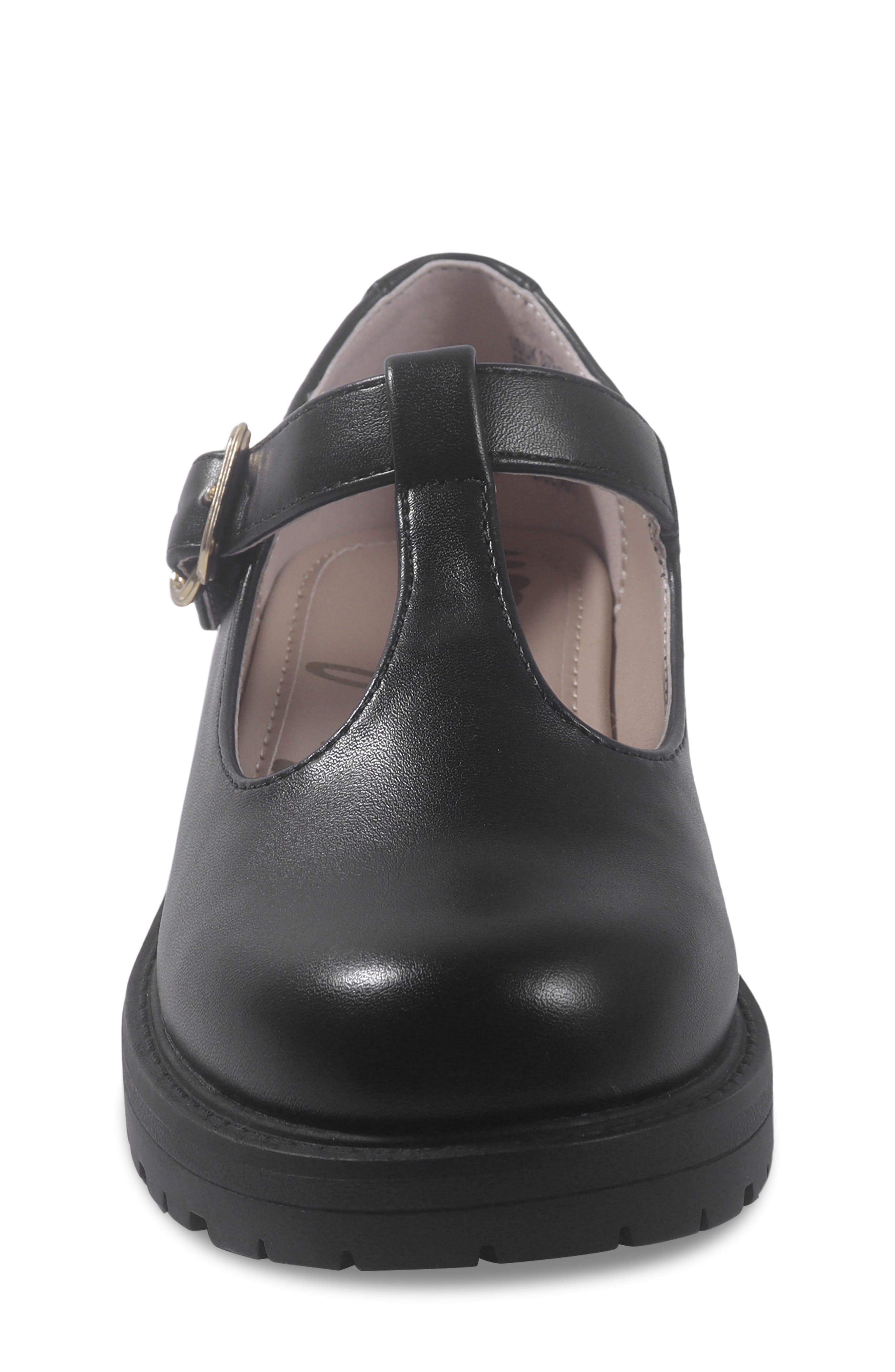 Kids' Taelor T-Strap Faux Leather Mary Jane, Alternate, color, TAELOR BLACK