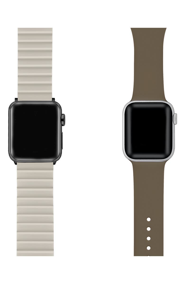 The Posh Tech Assorted 2-Pack Silicone Apple Watch<sup>®</sup> Watchbands, Alternate, color, Assorted