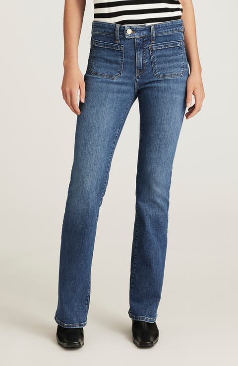 Vicky Marine Mid Rise Bootcut Jeans (Mid Brushed Gold Premium)