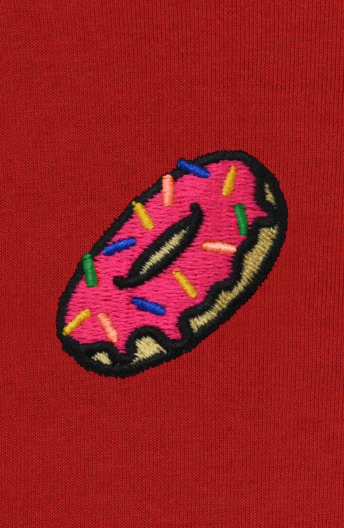 Dalix Donut Fleece Sweatshirt In Red
