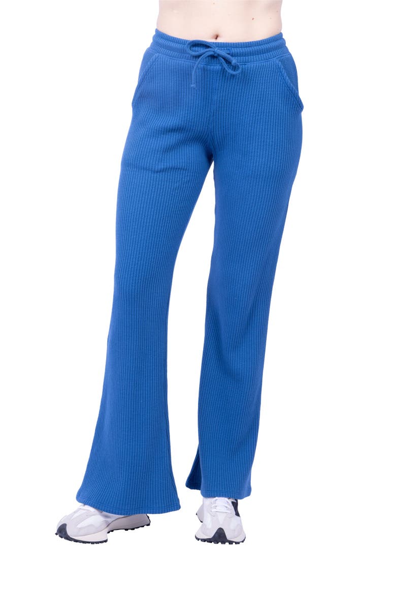 Jules Waffle Knit Organic Cotton Drawstring Pant, Alternate, color, Marine