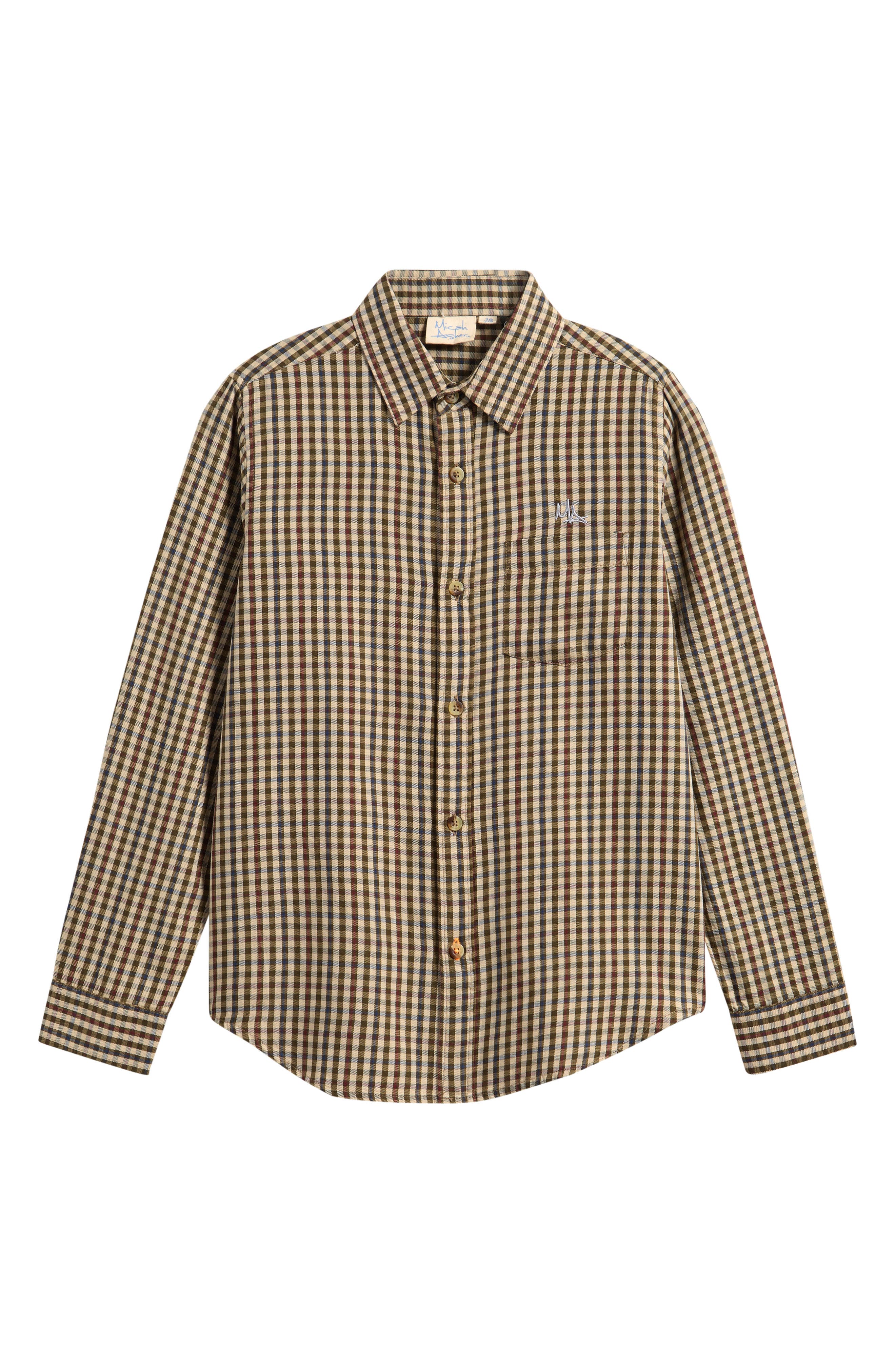 Kids' Plaid Long Sleeve Button Down Shirt