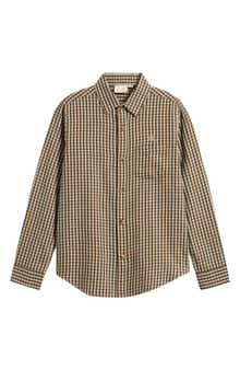 Kids' Plaid Long Sleeve Button Down Shirt