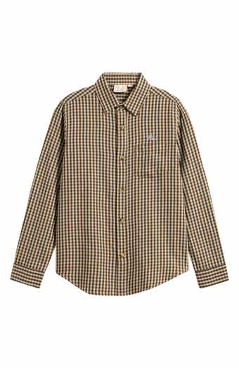 Kids' Plaid Long Sleeve Button Down Shirt