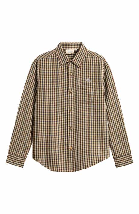 Kids' Plaid Long Sleeve Button Down Shirt