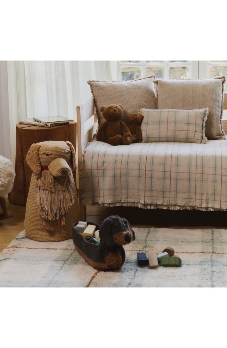 Lorena Canals Handloom Cushion, Alternate, color, Blue Sage