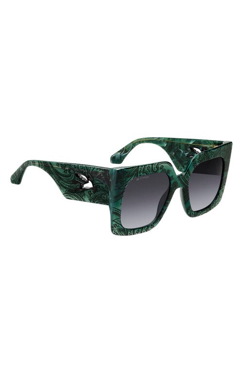Etro 53mm Gradient Square Sunglasses