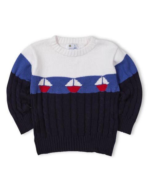 Sweater With Sailboats (Toddler, Little Kid, Big Kid)