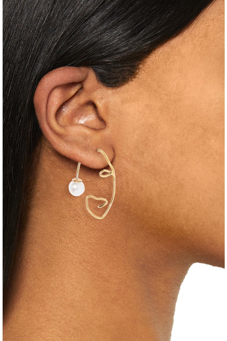 L'ENCHANTEUR Face Your Fears Earrings, Alternate, color, GOLD PLATED