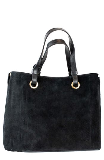 Persaman New York Gaia 18 Suede Tote In Black