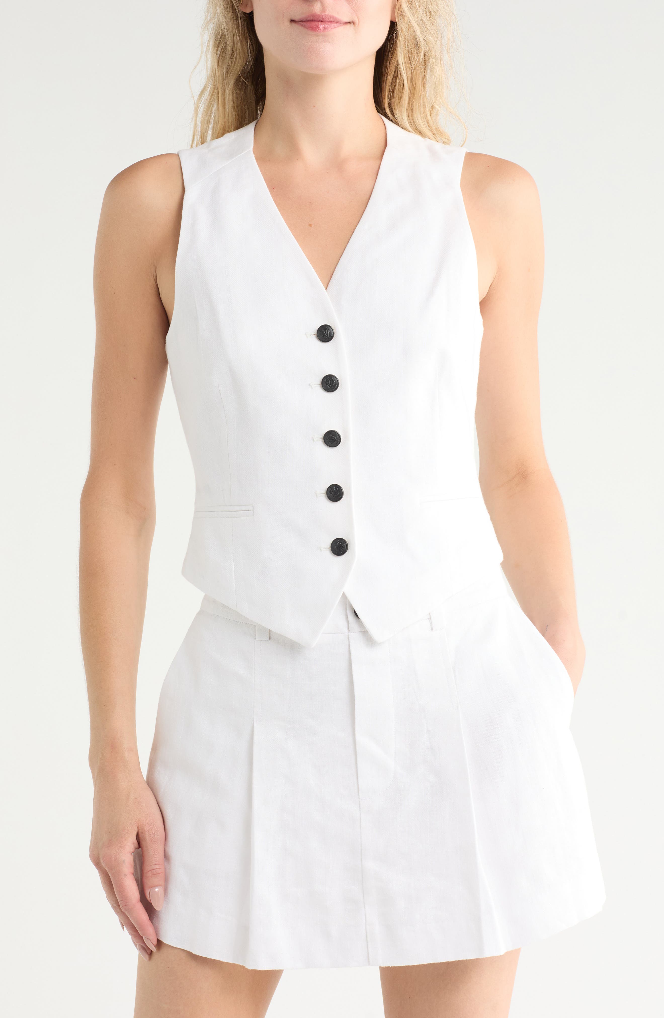 rag & bone Cressida Cotton & Linen Vest