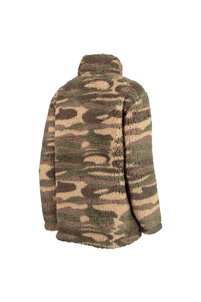 Women's G-III Sports by Carl Banks Camo Boston Bruins Sherpa Quarter-Zip Jacket, Alternate, color, Camo
