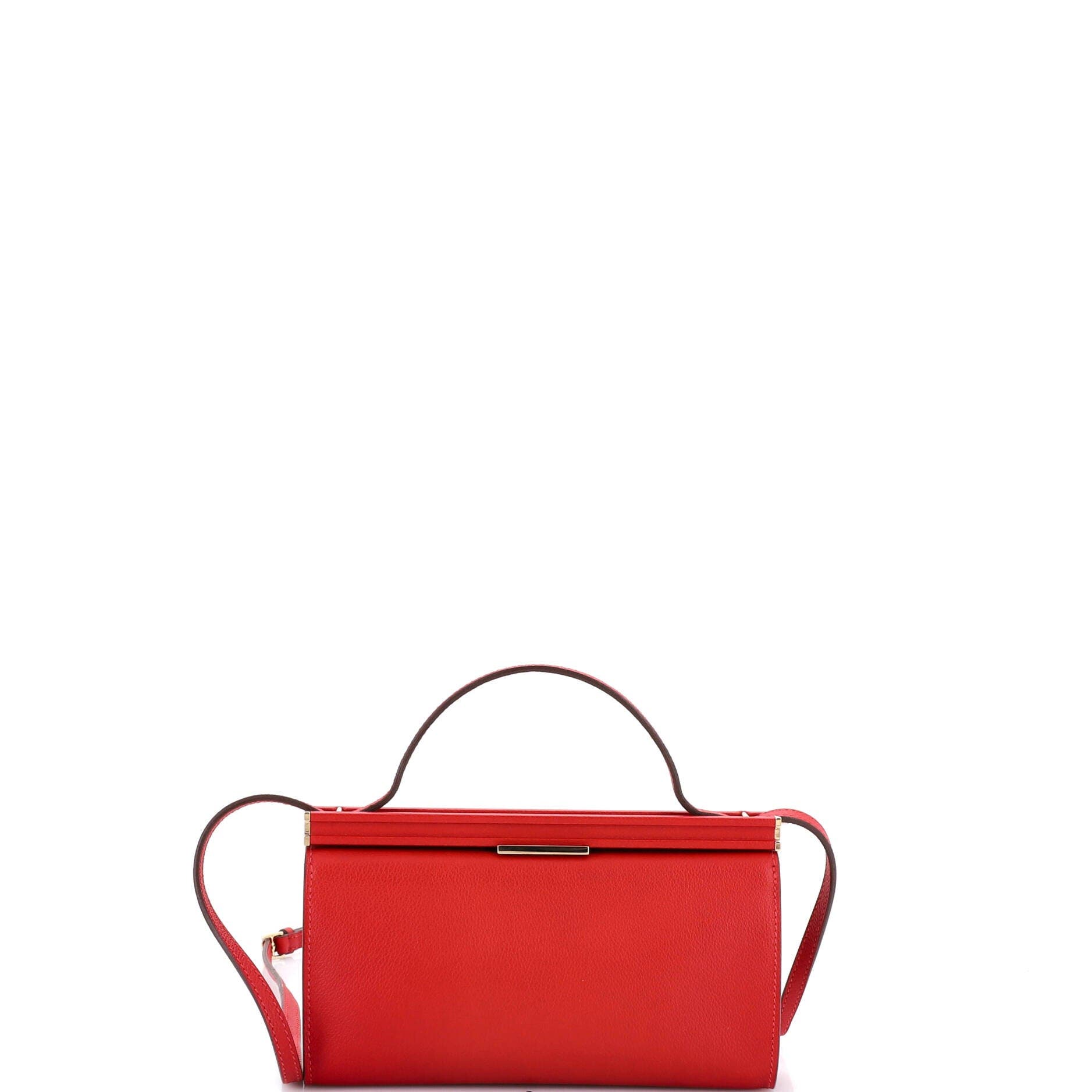 Pre-Owned Hermes Clic-H Shoulder Bag Evercolor 21, Main, color, Rouge De Coeur