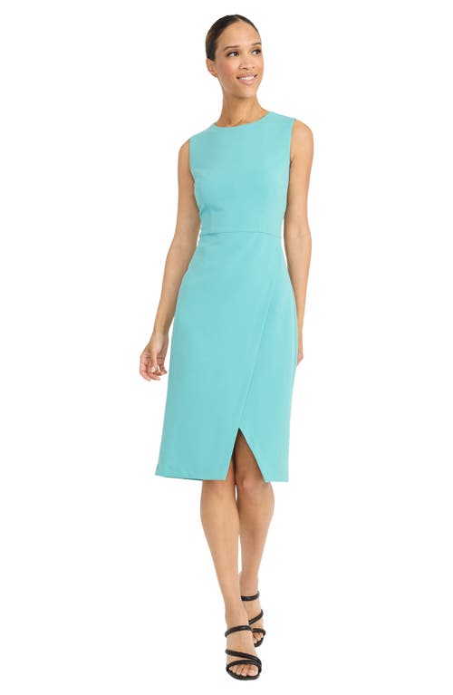 MAGGY LONDON MAGGY LONDON SLEEVELESS WRAP KNEE LENGTH DRESS